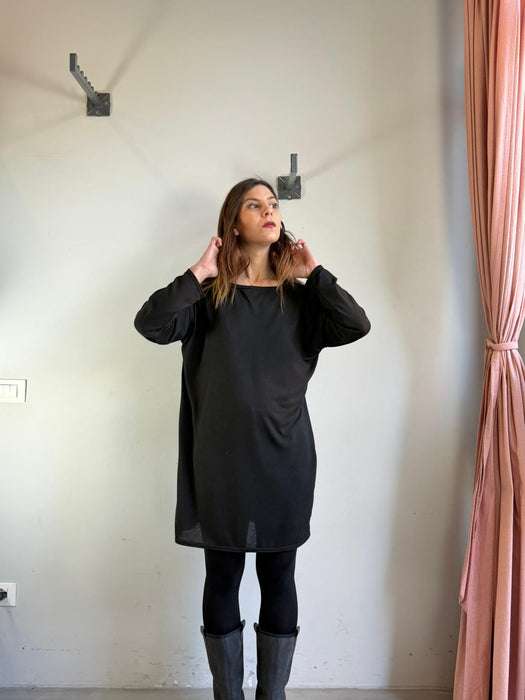 Abito Deborah in cotone nero