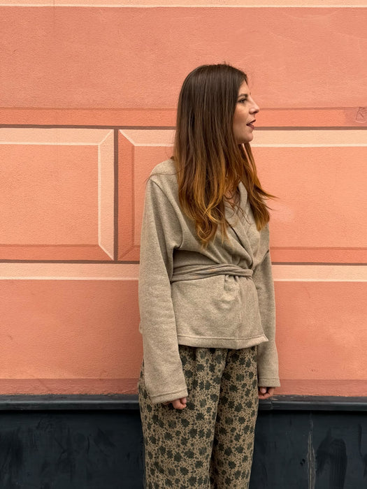 Cardigan Romeo in cashmere beige