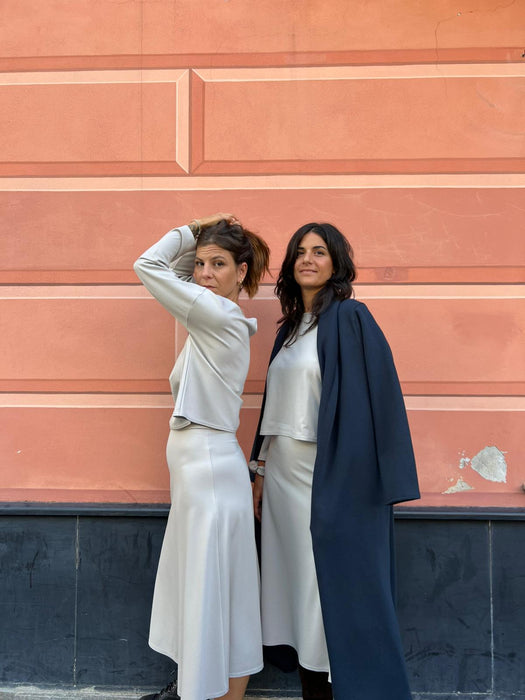 Gonna Costanza in punto Milano grigio perla