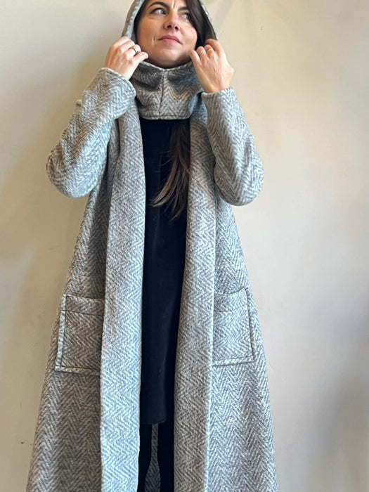 Capospalla Marinella lungo spigato grigio