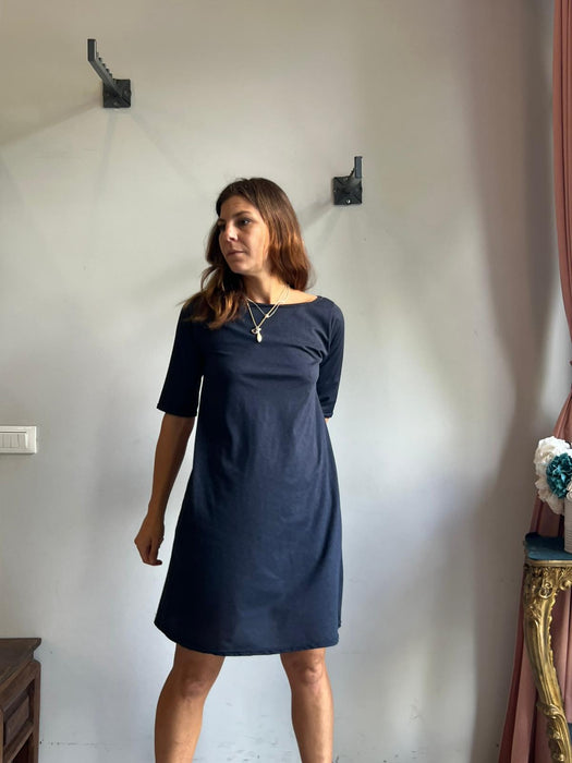 Abito Ada in jersey blu melange