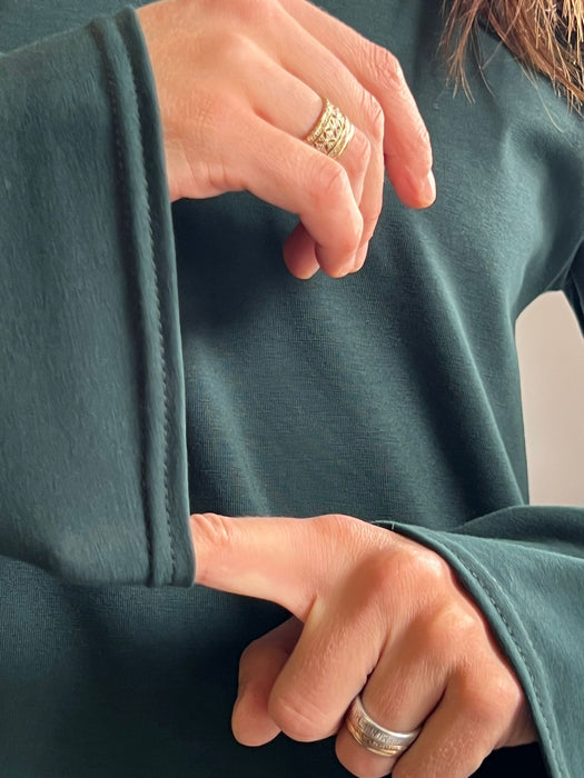 Abito Cristiana lungo verde bottiglia