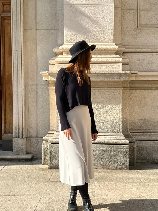 Gonna Costanza in punto Milano grigio perla