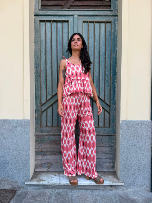 Pantaloni Mia in fantasia geometrica