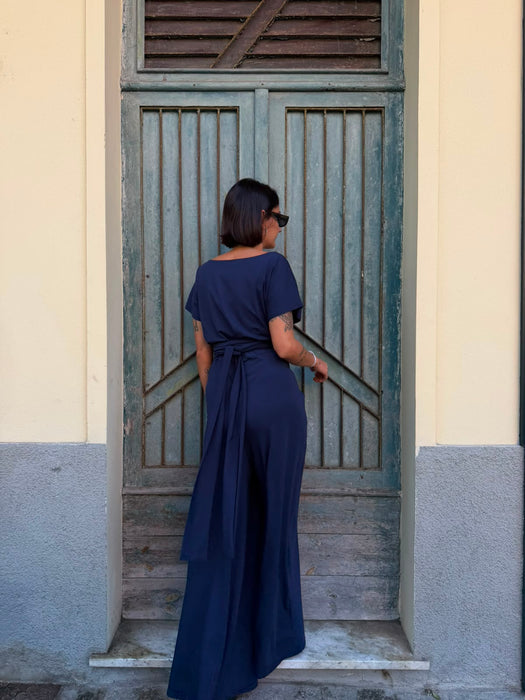Tuta Magda in jersey blu notte