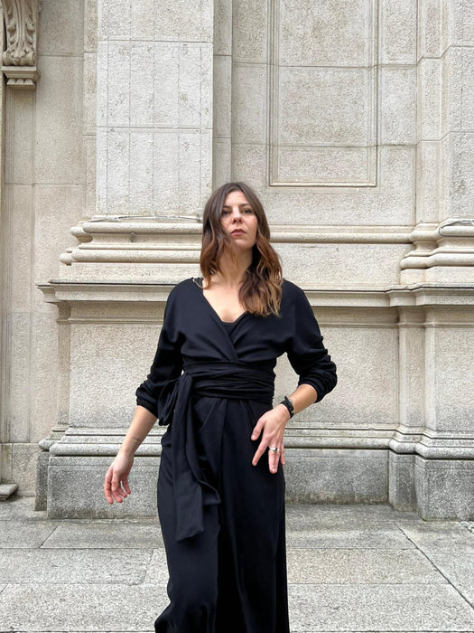 Tuta Magda a  manica lunga nera