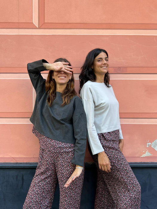 Pantaloni Mia in viscosa a fiori