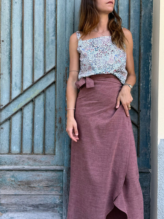 Top Filomena a fiorellini colorati