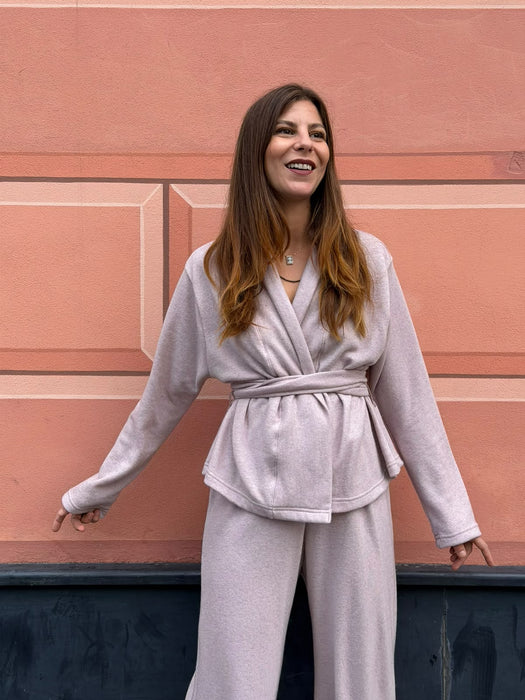 Cardigan Romeo in cashmere rosa
