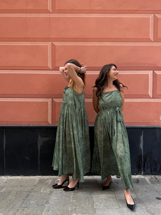 Abito Barbara in jersey verde