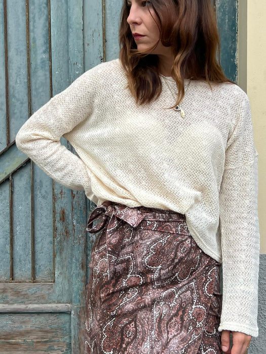 Gonna Matilda corta in fantasia damascata