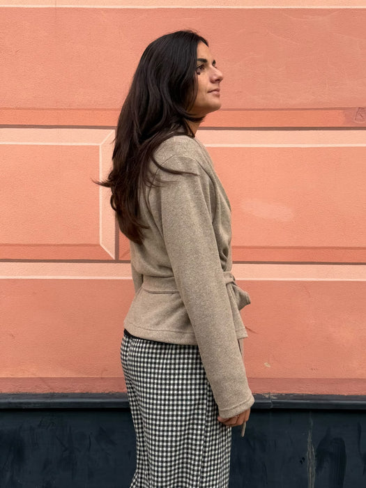 Cardigan Romeo in cashmere beige