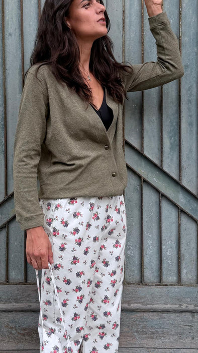 Cardigan Rebecca verde salvia