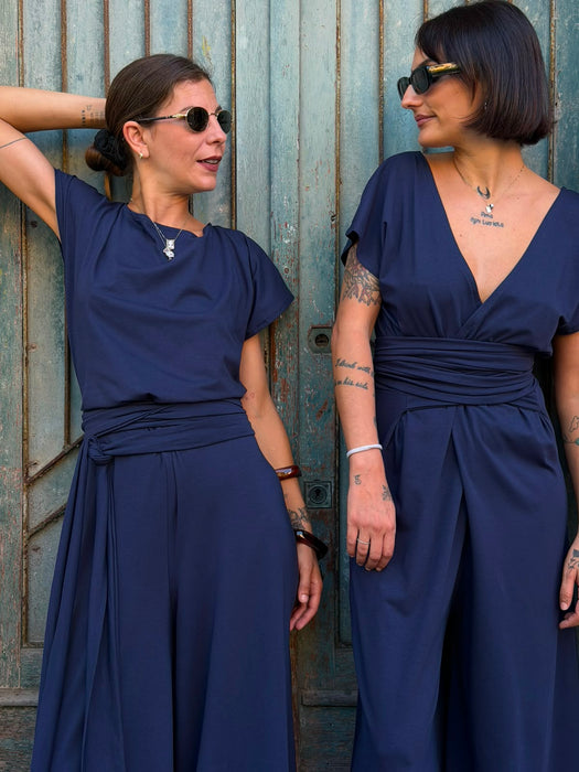 Tuta Magda in jersey blu notte