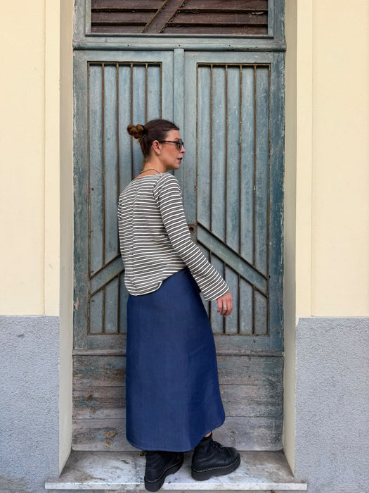 Gonna Matilda in jeans lavaggio scuro