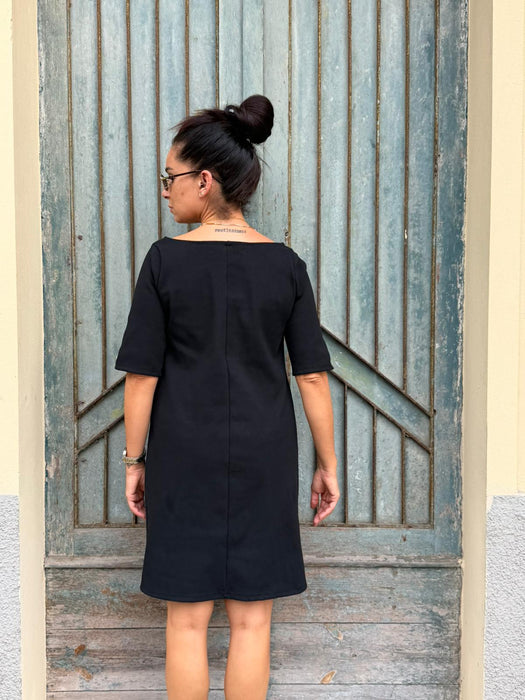 Abito Ada in punto Milano nero