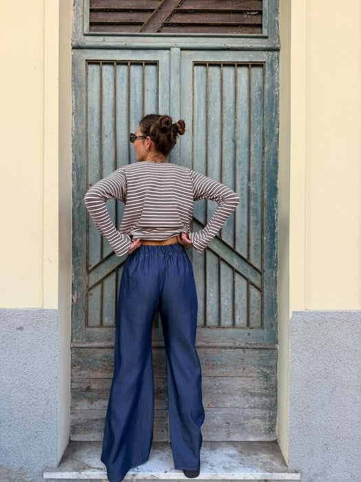 Pantaloni Mia in jeans lavaggio scuro