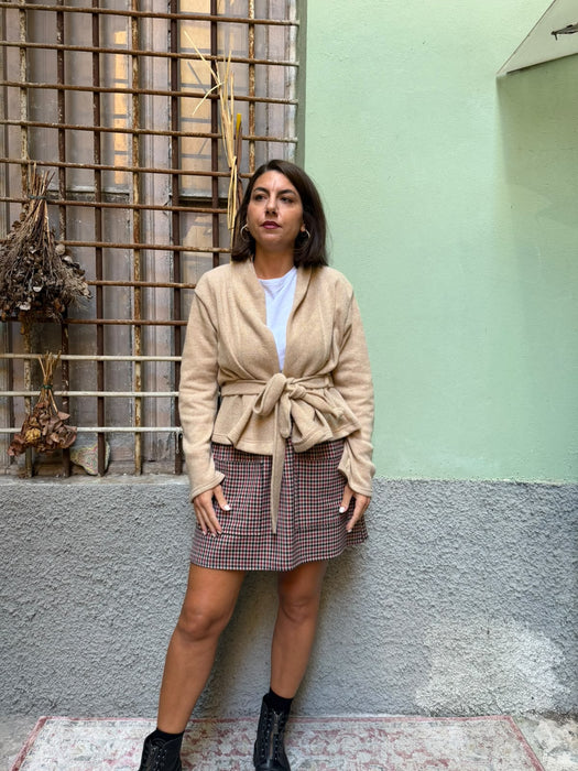 Cardigan Romeo in lana beige