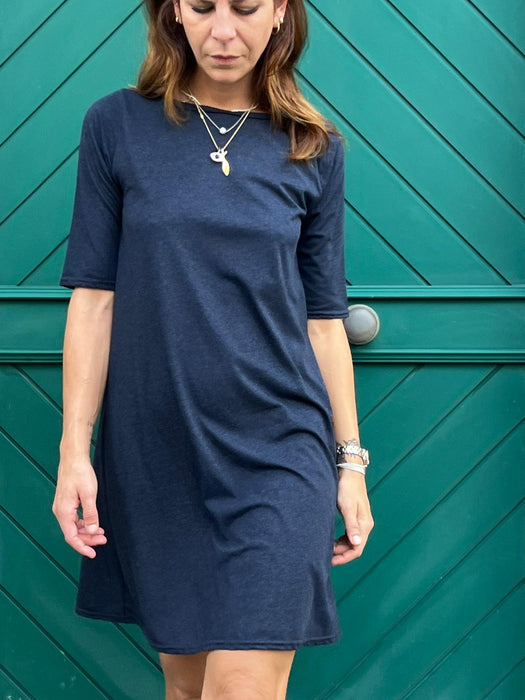 Abito Ada in jersey blu melange