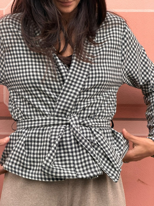 Cardigan Romeo in flanella a quadretti