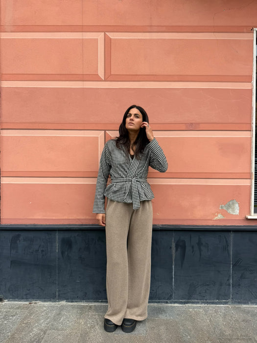 Cardigan Romeo in flanella a quadretti