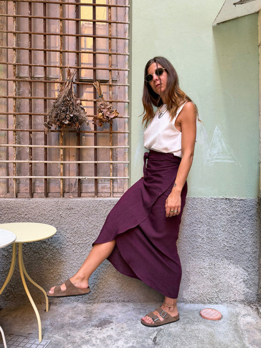 Top Emilia in mussola bianco