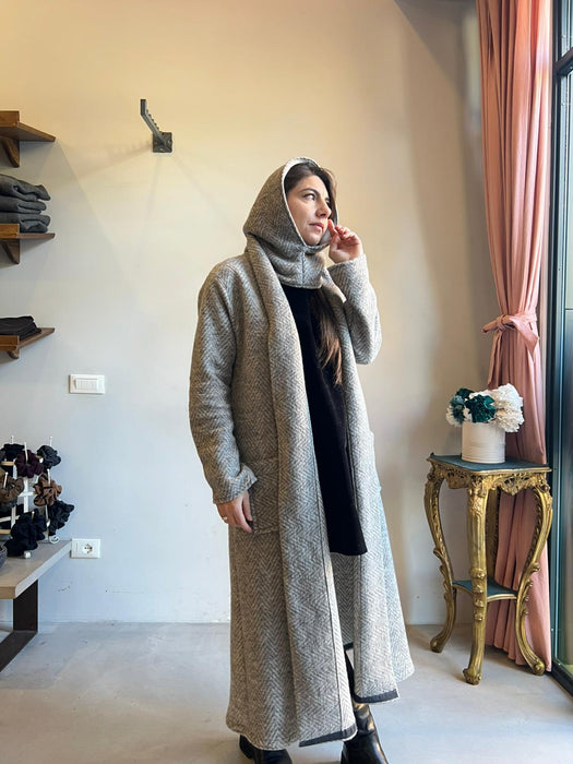 Capospalla Marinella lungo spigato grigio