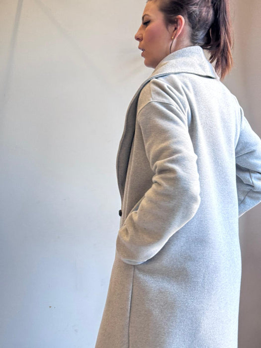 Cappotto Diletta in lana grigio chiaro