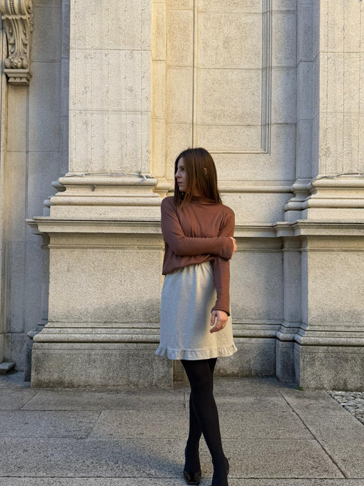 Maglia Nicole in maglina terra bruciata