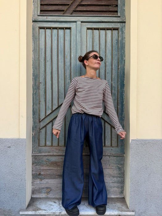 Pantaloni Mia in jeans lavaggio scuro