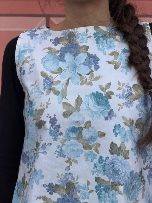 Abito Emilia a fiori azzurri