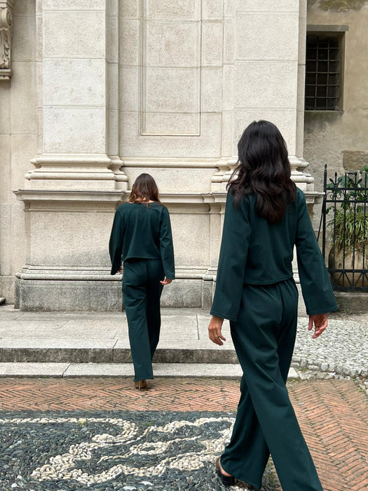 Pantaloni Mia verde bottiglia