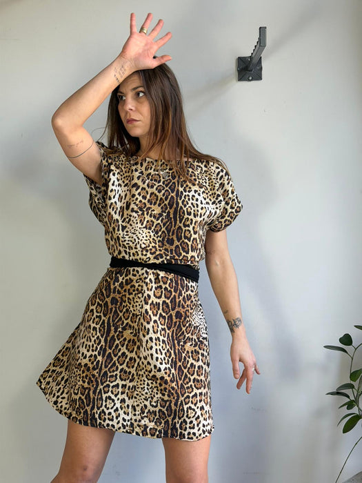 Abito corto Magda leopardato