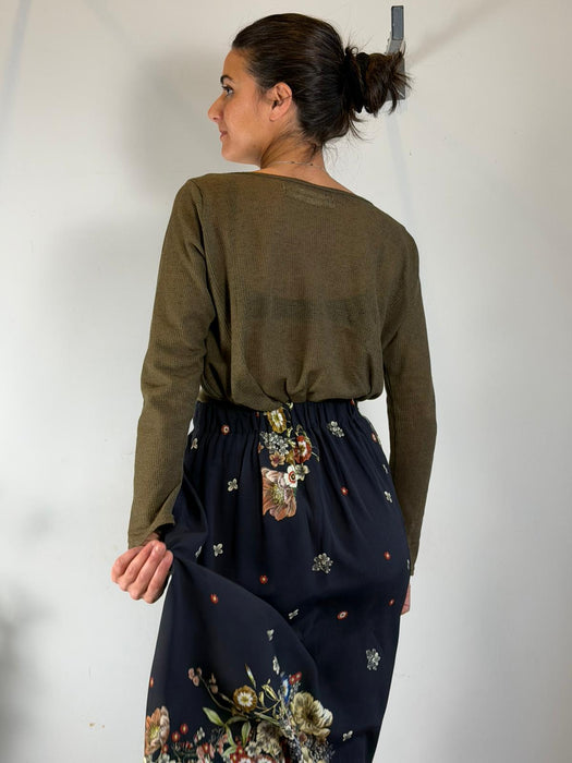 Maglia basica verde salvia