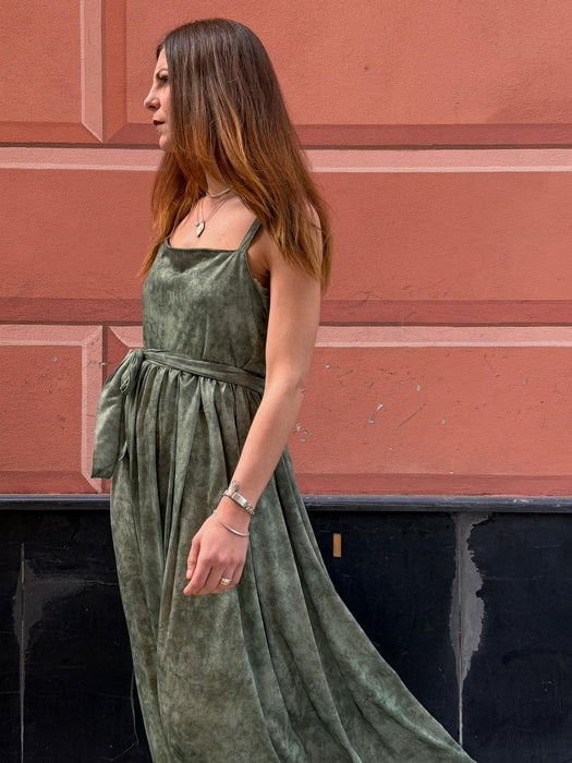 Abito Barbara in jersey verde