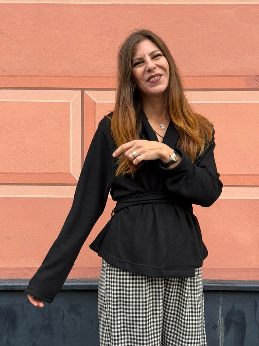 Cardigan Romeo in cashmere nero