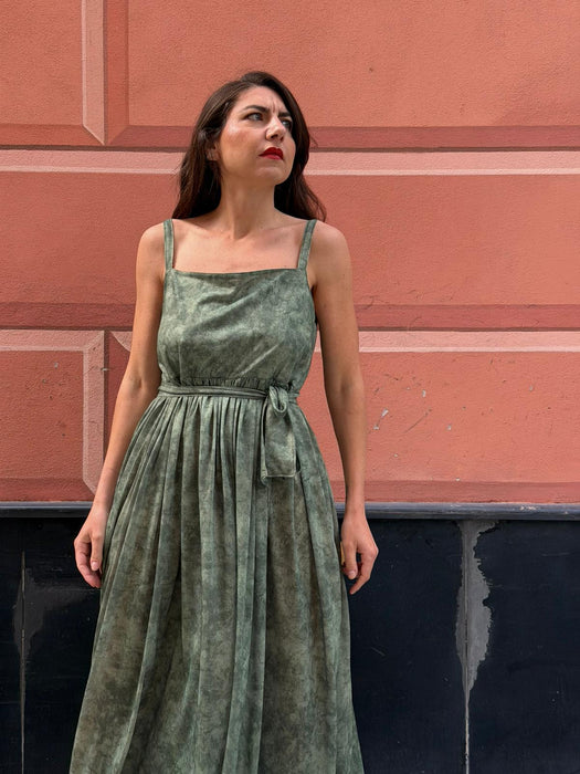 Abito Barbara in jersey verde