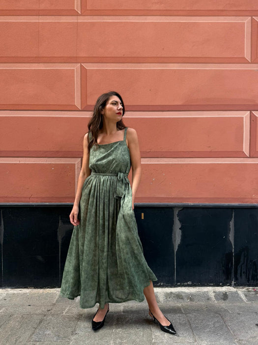 Abito Barbara in jersey verde