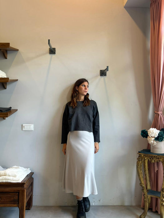 Gonna Costanza in punto Milano grigio perla