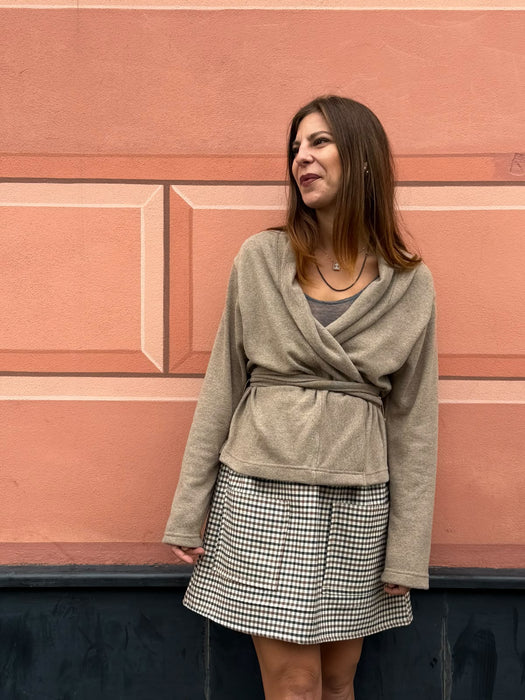 Cardigan Romeo in cashmere beige