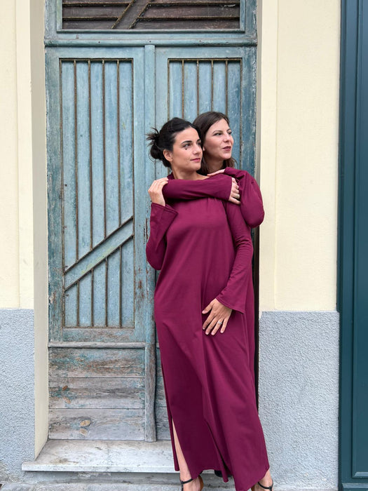 Abito Cristiana lungo magenta