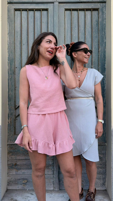 Pantagonna Itana in mussola rosa