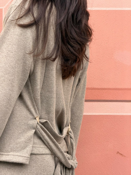 Cardigan Romeo in cashmere beige