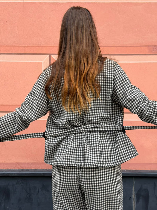 Cardigan Romeo in flanella a quadretti