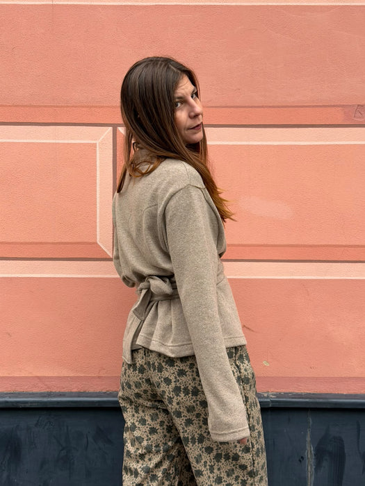 Cardigan Romeo in cashmere beige