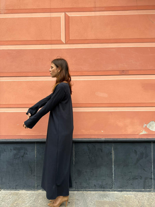 Abito Cristiana lungo blu navy