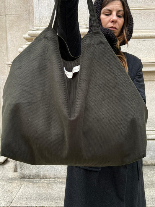 Borsa in velluto verdone