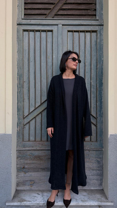 Cardigan Marinella in lana nera