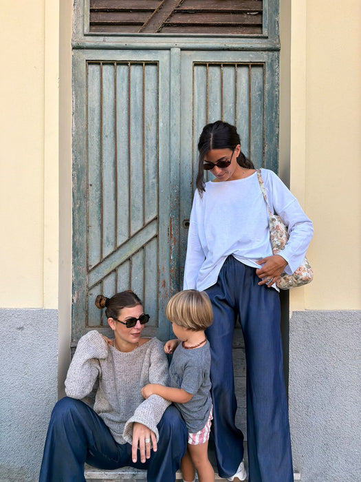 Pantaloni Mia in jeans lavaggio scuro