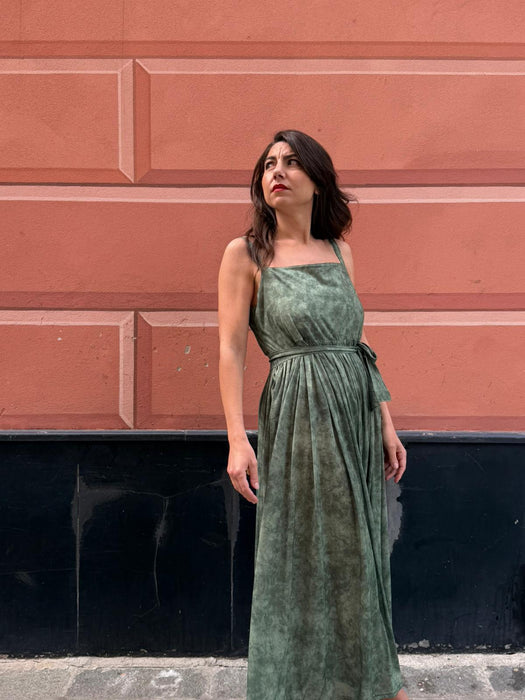 Abito Barbara in jersey verde